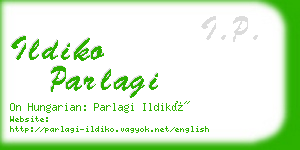ildiko parlagi business card